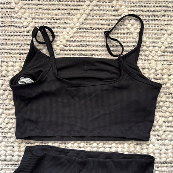 NWOT Aerie Black Ribbed Bikini Set - Picture 5 of 7